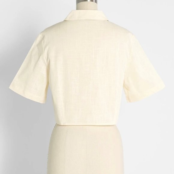 NWT Modcloth Safari Sun Chasers blouse w/ embroiderd tigers, women's size large - Picture 4 of 16